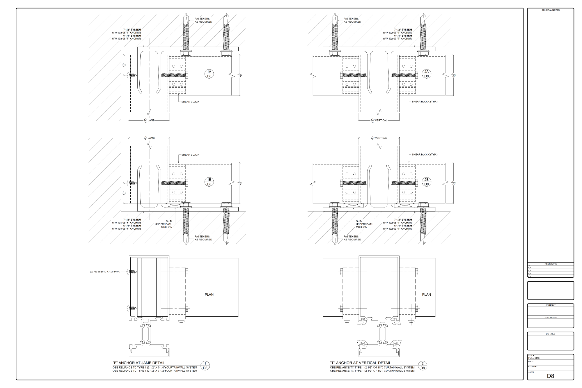 Curtainwall Detail Sheet